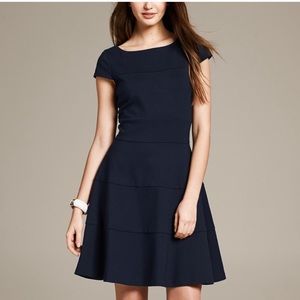 NWT Banana Republic Navy Fit & Flare Dress